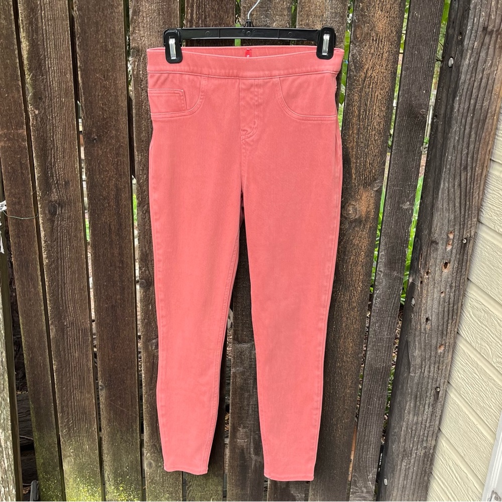 Spanx Jean-ish Ankle Leggings In Island Red Sz S